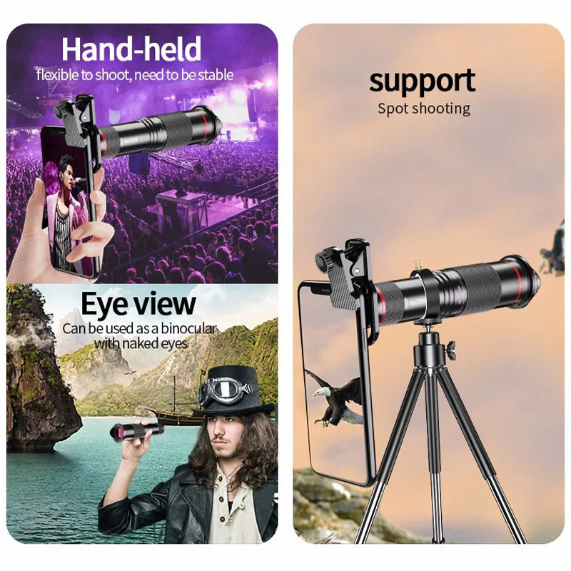 W48 Clip-On 8X Telephoto Lens Phone Camera Lens Kit Monocular W48 Clip-On 8X Telephoto Lens Phone Camera Lens Kit Monocular